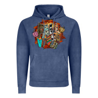 Vintage Denim Fall Vibes Vintage Hoodie - CowhideDigitalArt