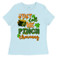 Baby Blue Just call me pinch charming St. Patricks Day Ladies Tee - FaDigitalArtStudio