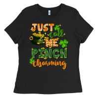 Black Just call me pinch charming St. Patricks Day Ladies Tee - FaDigitalArtStudio