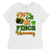White Just call me pinch charming St. Patricks Day Ladies Tee - FaDigitalArtStudio