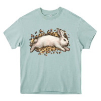 Arona Bunny Rabbit leopard Easter Day Heavy Core Tee - HowdyJamesFarm