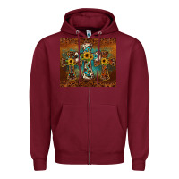 Burgundy cross tumbler Zipper Hoodie - JahusDesignShop