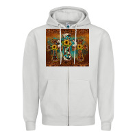 Dove Grey cross tumbler Zipper Hoodie - JahusDesignShop
