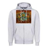 Heather Grey cross tumbler Zipper Hoodie - JahusDesignShop
