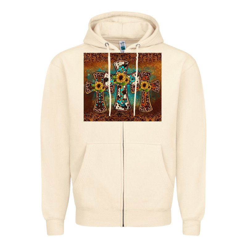 Cross Tumbler Zipper Hoodie by JahusDesignShop | Teevron