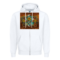 White cross tumbler Zipper Hoodie - JahusDesignShop