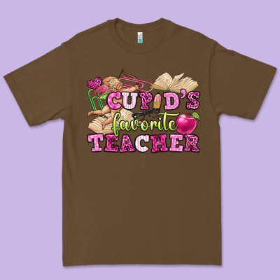 Cupid's Favorite Teacher Premium Tee Designed By Oliviacreatesart