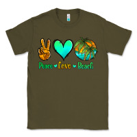 Army Green peace love beach Classic Tee - Jasminsmagicworld