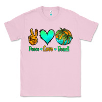Bubblegum Pink peace love beach Classic Tee - Jasminsmagicworld