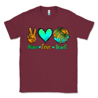 Burgundy peace love beach Classic Tee - Jasminsmagicworld