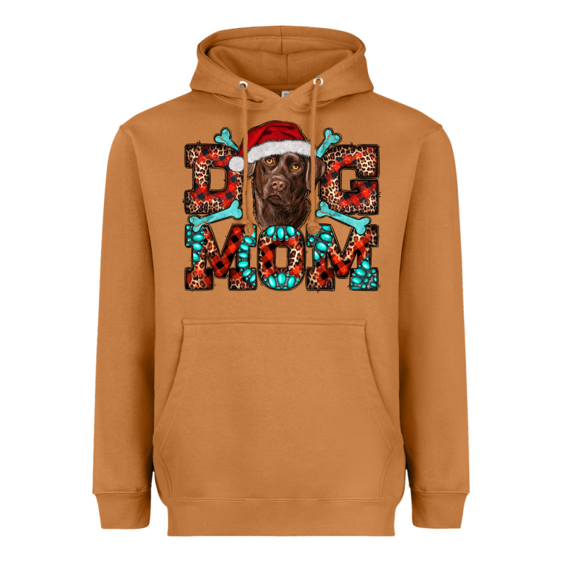 Dog Mom Christmas With Labrador Heavyweight Hoodie by RanaPortraitStore | Teevron