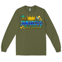 Army Green The Jamarcus Has Arrived Long Sleeve Tee - CowhideDigitalArt
