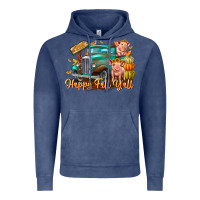 Vintage Denim Farm Happy Fall Y'all Vintage Hoodie - CowhideDigitalArt