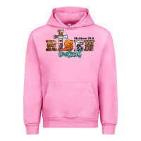 Fuchsia Pink he is risen indeed matthew 28 6 jesus christ easter Urban Hoodie - Jasminsmagicworld