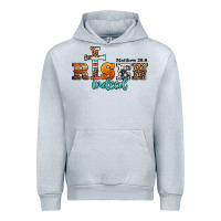 Heather Grey he is risen indeed matthew 28 6 jesus christ easter Urban Hoodie - Jasminsmagicworld