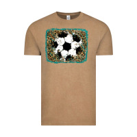 Vintage Coffee glitter football leopard Vintage Tee - RanaPortraitStore