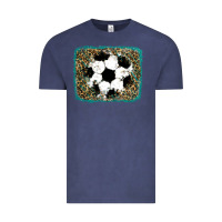 Vintage Denim glitter football leopard Vintage Tee - RanaPortraitStore