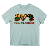 Peace Love Juneteenth Heavy Core Tee | Teevron