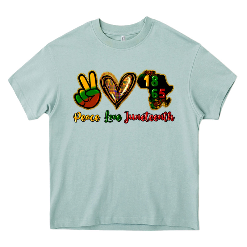 Peace Love Juneteenth Heavy Core Tee by HowdyJamesFarm | Teevron