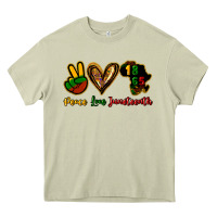 Mossy Peace love Juneteenth Heavy Core Tee - HowdyJamesFarm