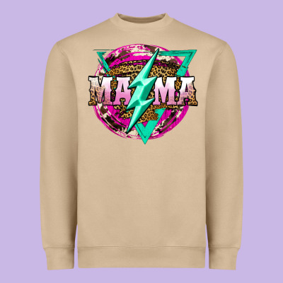 Mama Life And Thunderbolt Heavyweight Sweatshirt Designed By Jahusdesignshop