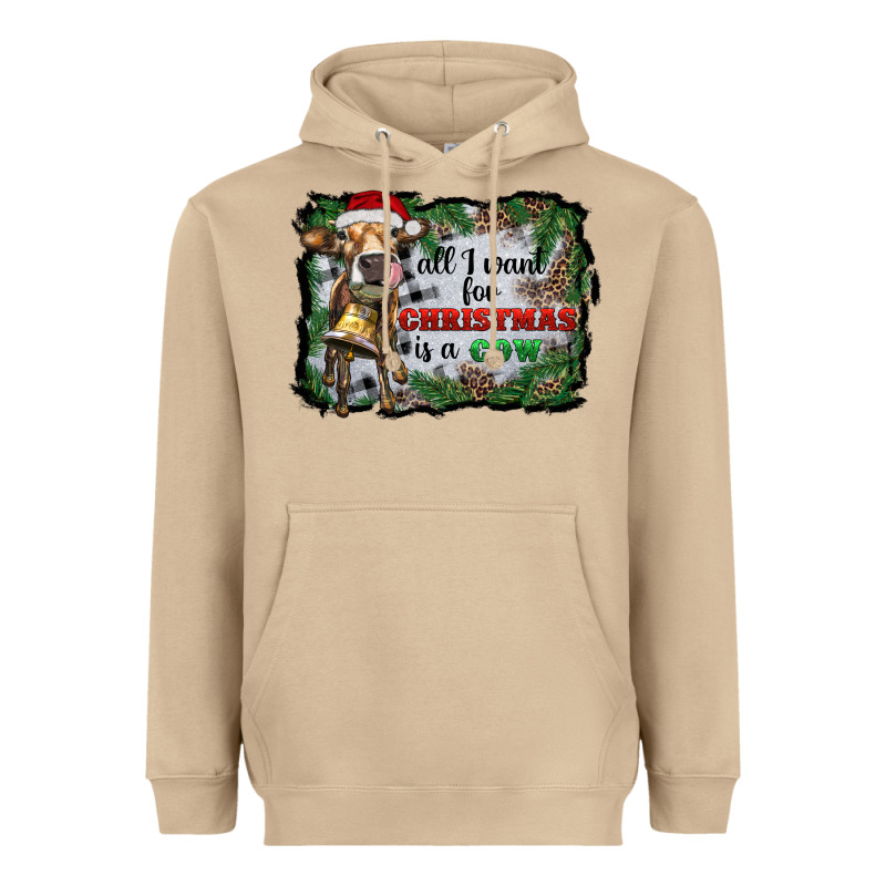 All I Want For Christmas Is A Cow Heavyweight Hoodie by RanaPortraitStore | Teevron