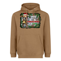 Toasted Coconut all i want for christmas is a cow Heavyweight Hoodie - RanaPortraitStore