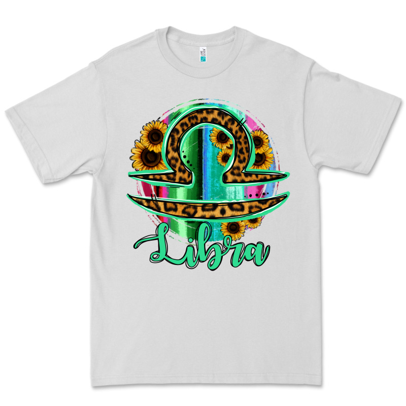 Libra Zodiac Sign Sunflower Leopard Serape Premium Tee by RanaPortraitStore | Teevron