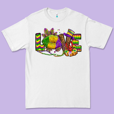 Love Lips Mardi Gras Premium Tee Designed By Oliviacreatesart