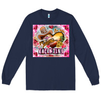 Navy Be Mine Valentine Long Sleeve Tee - CowhideDigitalArt