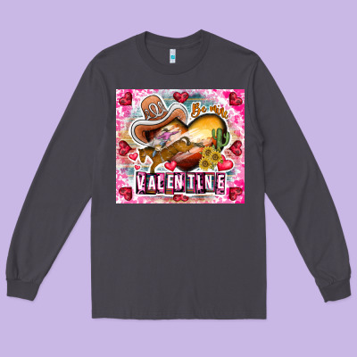 Be Mine Valentine Long Sleeve Tee Designed By Cowhidedigitalart