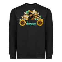 Black bee happy honey comb Heavyweight Sweatshirt - JahusDesignShop