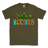 Army Green blessed olivia Classic Tee - OliviaCreatesArt