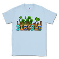 Dusty Blue blessed olivia Classic Tee - OliviaCreatesArt