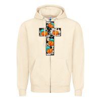 Sandshell pumpkin cross Zipper Hoodie - JahusDesignShop