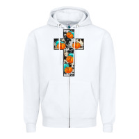 White pumpkin cross Zipper Hoodie - JahusDesignShop