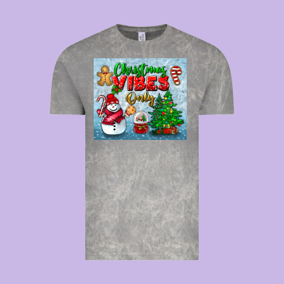 Christmas Vibes Only Tumbler Vintage Tee Designed By Bundleandbundleshop
