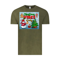 Vintage Olive christmas vibes only tumbler Vintage Tee - BundleAndBundleShop