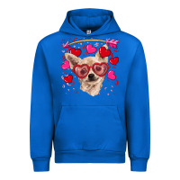 Cobalt valentine's day  chihuahua Urban Hoodie - RanaPortraitStore