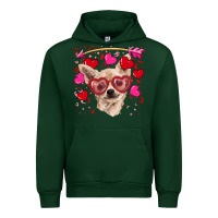 Forest Green valentine's day  chihuahua Urban Hoodie - RanaPortraitStore