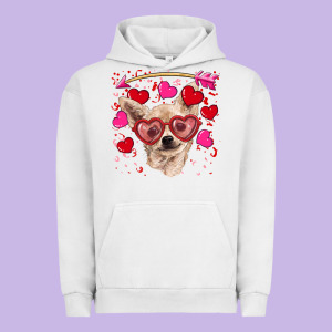Valentine's Day  Chihuahua Urban Hoodie Designed By Ranaportraitstore