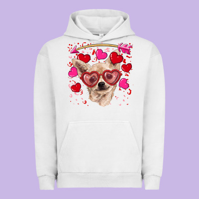 Valentine's Day  Chihuahua Urban Hoodie Designed By Ranaportraitstore