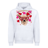 White valentine's day  chihuahua Urban Hoodie - RanaPortraitStore