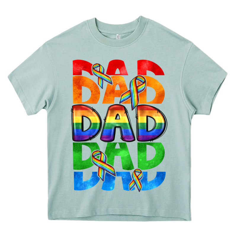 Dad Dad Dad Pride Heavy Core Tee by CowGirlArtShop | Teevron