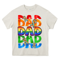 Cream Dad dad dad pride Heavy Core Tee - CowGirlArtShop