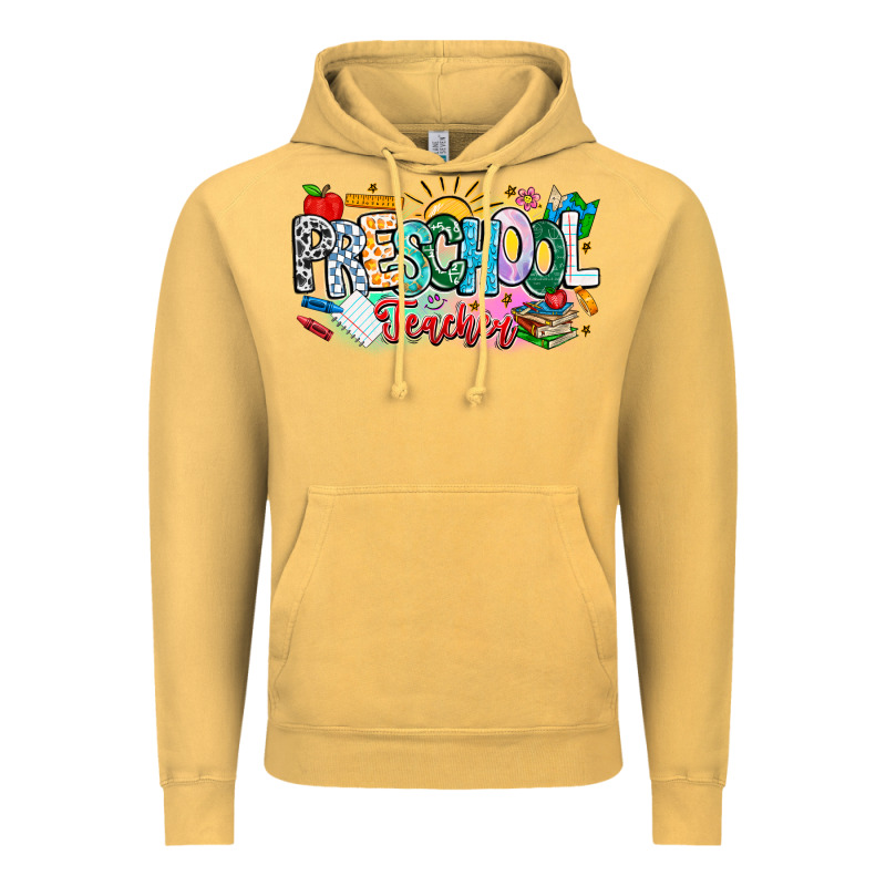 Precschool Teacher Vintage Hoodie by CowhideDigitalArt | Teevron