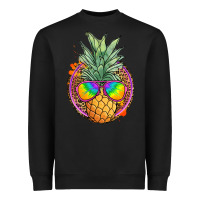 Black pineapple and glasses Heavyweight Sweatshirt - JahusDesignShop