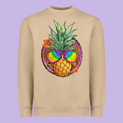 Pineapple And Glasses Heavyweight Sweatshirt Designed By Jahusdesignshop