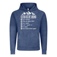 Vintage Denim hiking 6 stages of hiking funny hiking nature adventure Vintage Hoodie - baoMotion