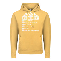 Vintage Mustard hiking 6 stages of hiking funny hiking nature adventure Vintage Hoodie - baoMotion